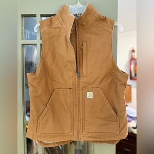 NWOT Carhartt Brown Work Vest, Size Small (4-6), Relaxed Fit